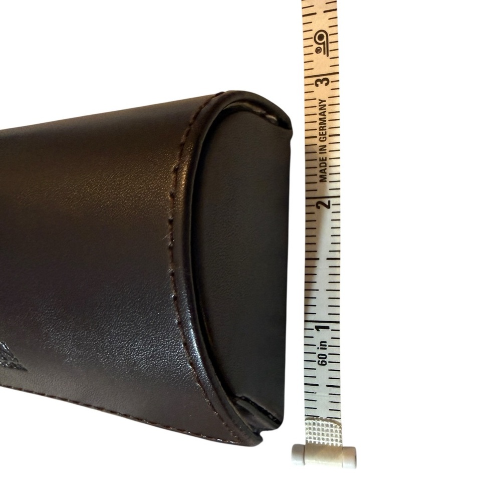 Anne Klein Espresso Embossed Leather Glasses Holder - Picture 12 of 14